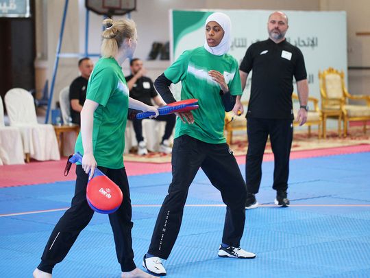 Saudi taekwondo competitor Donia Abu Taleb 