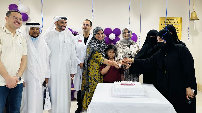 Recovered cancer patients at an event organized by Burjeel Specialty Hospital, Sharjah, to mark Cancer Survivor Month