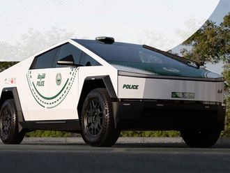 Pose with Dubai Police Tesla Cybertruck this weekend