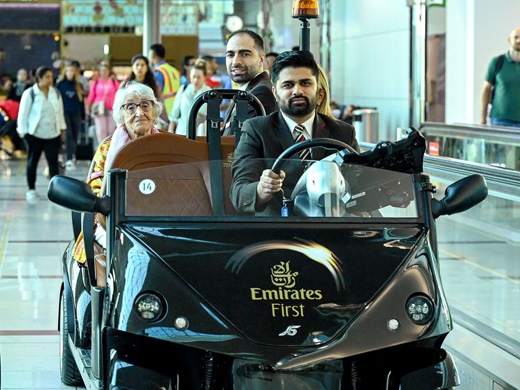 Emirates welcomes 101-year-old traveller. 