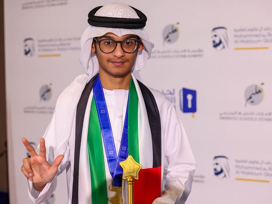 Ahmed Faisal Ali, winner of UAE-level round of 8th Arab Reading Challenge