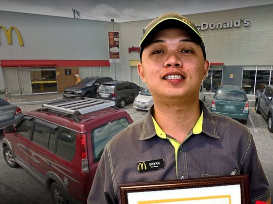 Bryan Bondoc, manager of a McDonald’s store north of Manila