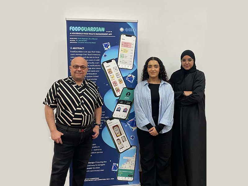 The Food Guardian application by Helia Haghighi and Sara Alameri from CUD’s Computer Science Department was one of the winners. 