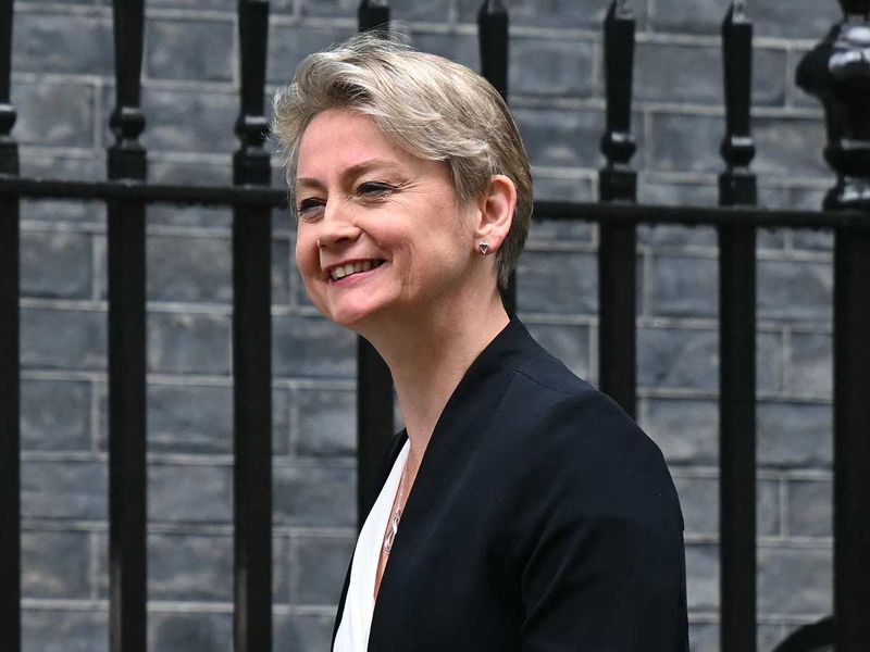 Britain's Home Secretary Yvette Cooper arrives to attend a cabinet meeting at 10 Downing Street in London on July 6, 2024. 