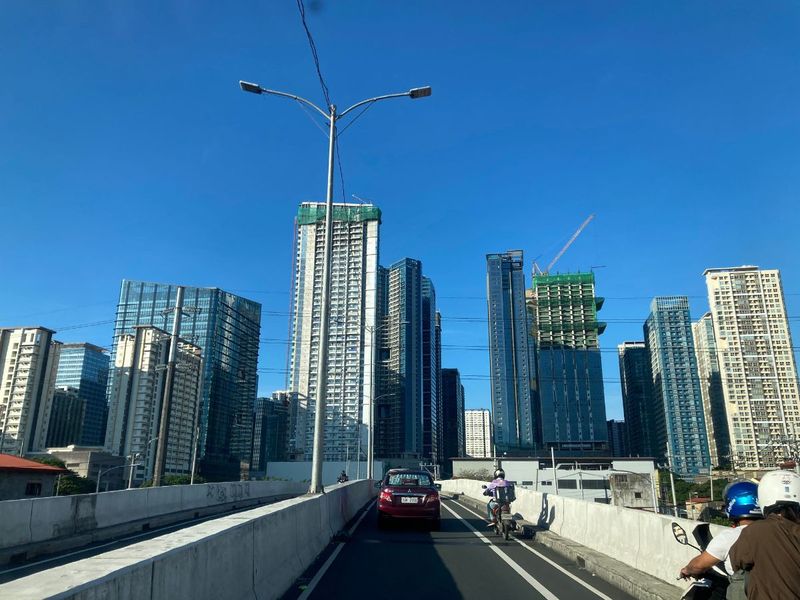 A view under-construction buildings at the Bonifacio Global City (BGC)