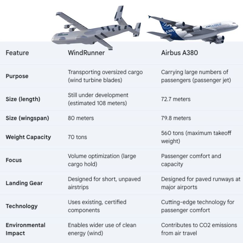 Windrunner v Airbus A380