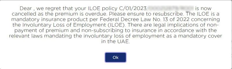 iloe policy cancelled 