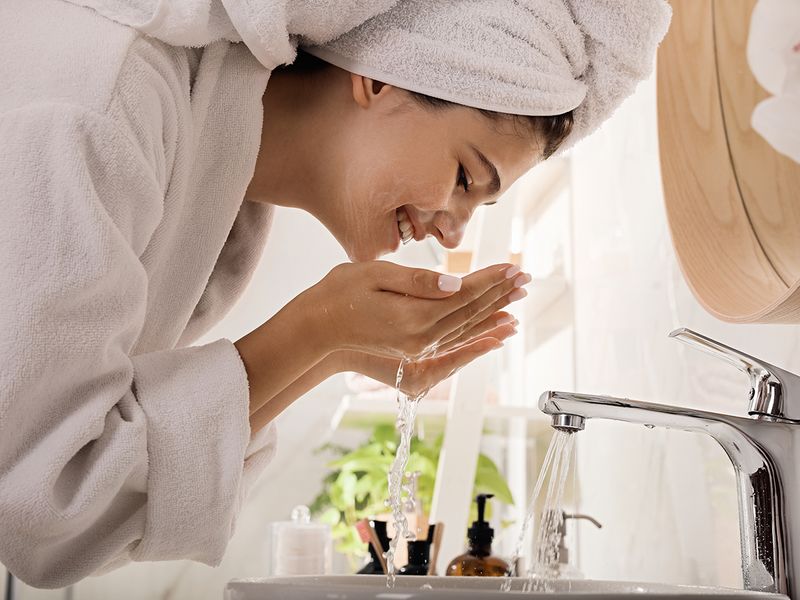 washing the face