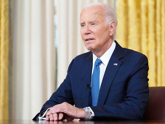 US President Joe Biden speaks