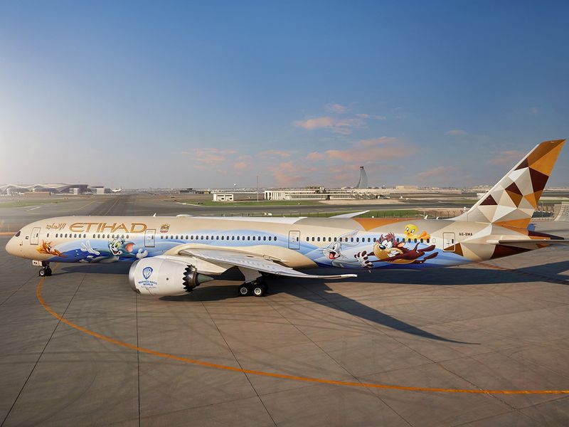 Warner Bros World Abu Dhabi x Etihad Airways Aircraft 2