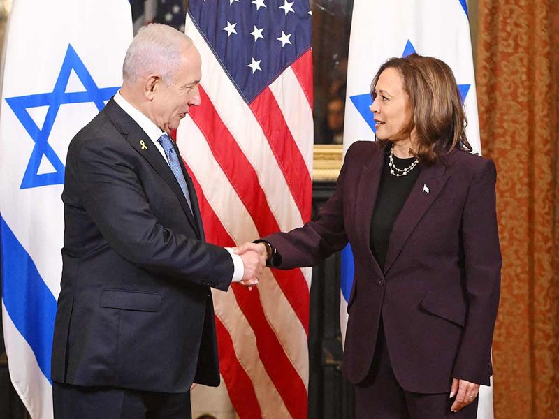 US Vice President Kamala Harris meets with Israeli Prime Minister Benjamin Netanyahu