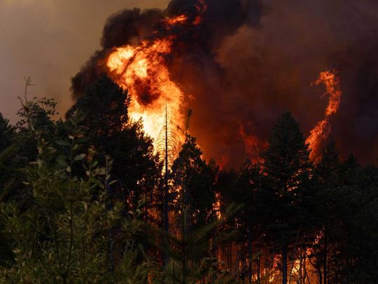 The Park Fire near Chico, California, US, on Friday, July 26, 2024. 