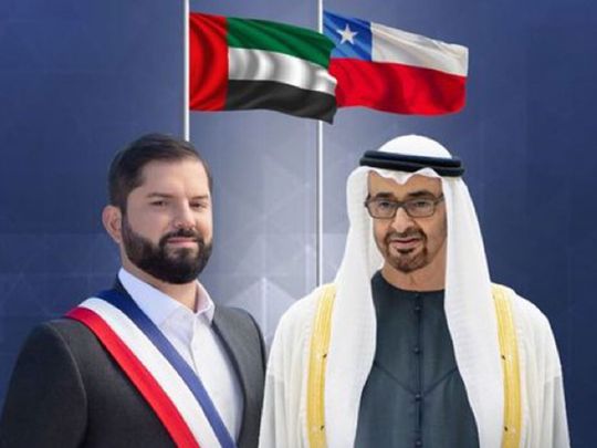 Los presidentes de Emiratos Árabes y Chile se reúnen mañana en Abu Dabi