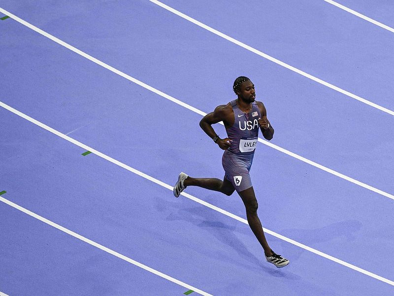 Gold medallist US' Noah Lyles 