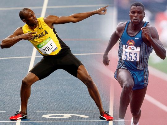 Usain Bolt and Carl Lewis