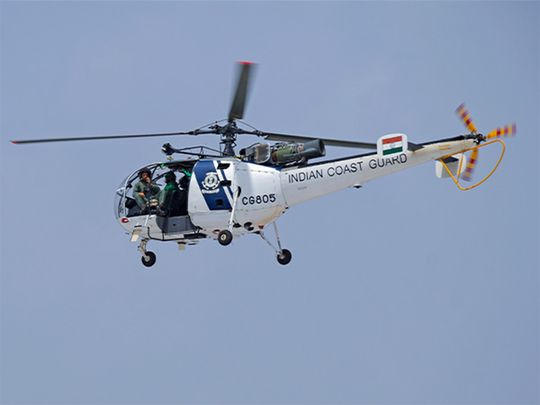 A file photo of an Indian Coast Guard helicopter 