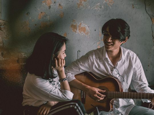 Couple and guitar