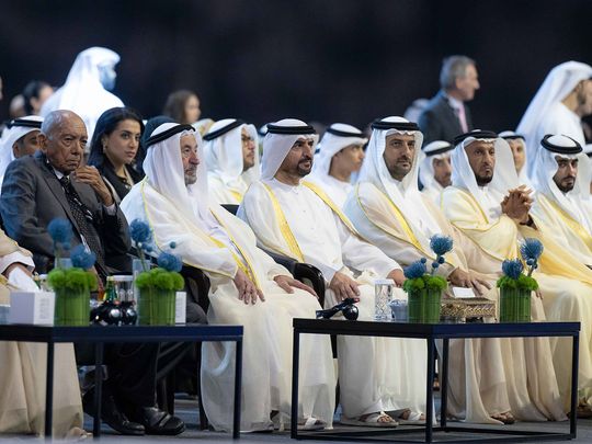 is Highness Dr Sheikh Sultan bin Mohammed Al Qasimi, Member of the Supreme Council and Ruler of Sharjah, at the opening ceremony of IGCF at Expo Centre Sharjah on Wednesday