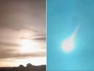 Screengrabs from videos of the asteroid 2024 RW1 streaking