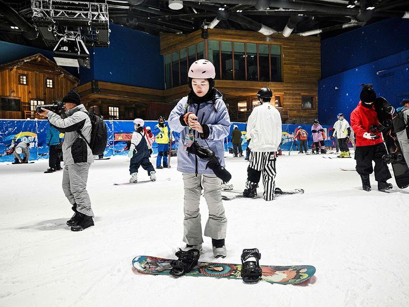 World's largest indoor ski resort opens in Shanghai 