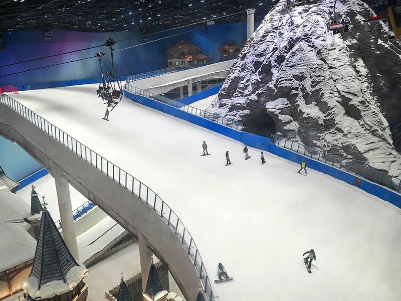 World's largest indoor ski resort opens in Shanghai 