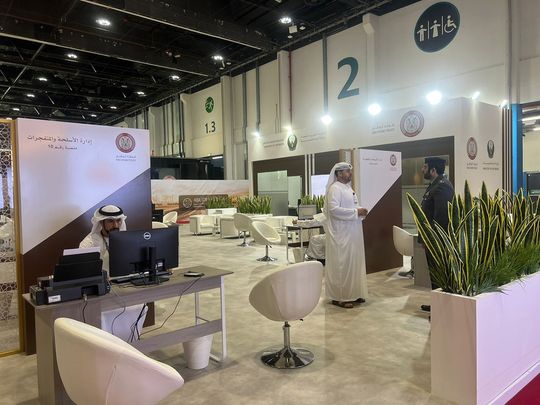 The driving license retrieval service is available till September 8 at Counter No. 7 in the Arms Pavilion at the exhibition 