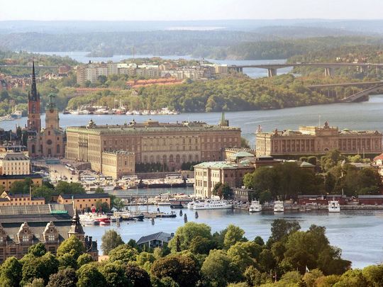 STOCK The royal palace in Stockholm, Sweden