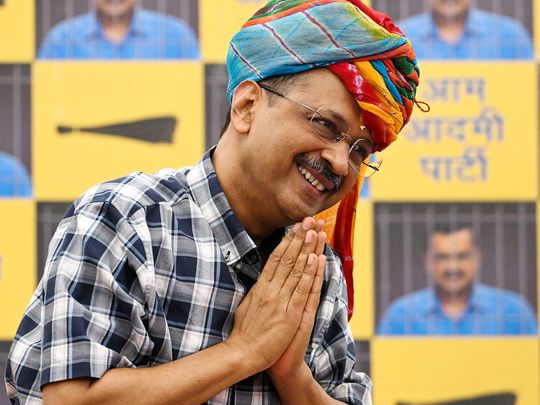 Aam Aadmi Party (AAP) leader and chief minister of Delhi Arvind Kejriwal 