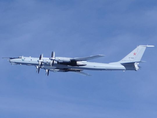 Russian military's Tu-142 patrol aircraft 