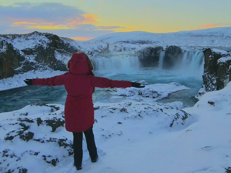 Ahlaam Ali in Iceland. She experienced a new, unusual kind of peace that she experienced, thrilling, yet, simultaneously calming too.