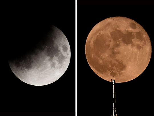 Partial Lunar eclipse and Supermoon-1726567784000