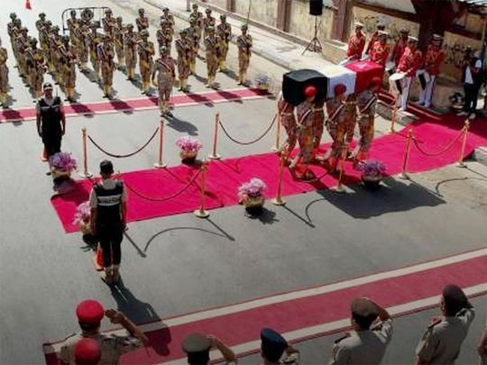 Egypt holds military funeral for soldier found after 57 years