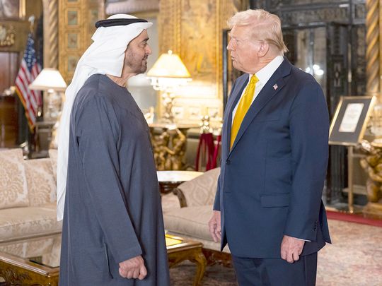 UAE President meets with former US President Donald Trump