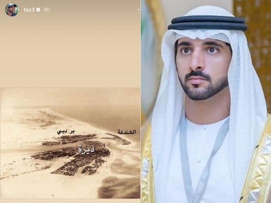 Sheikh Hamdan's Instagram post shows old Dubai