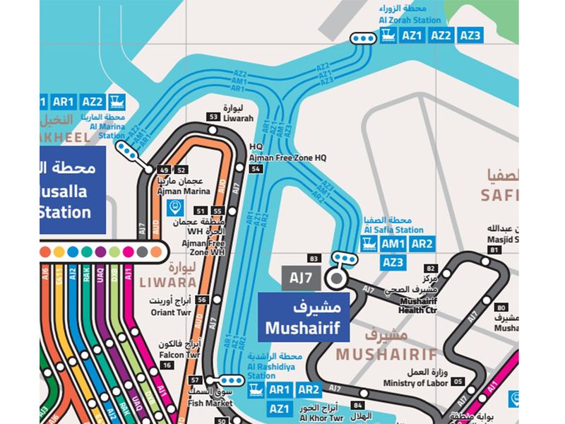 Ajman Marine Transport Routes