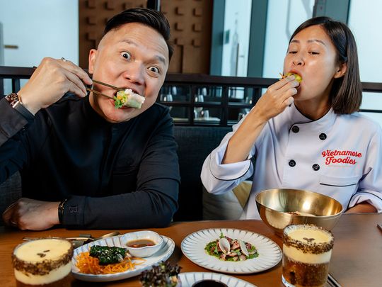 Chef Reif Othman with Chef Lily Hoa Nguyen 