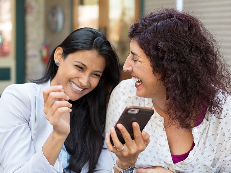 Woman laughing