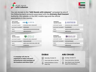 UAE: Three ways in which you can donate to Lebanon