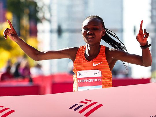 Chepngetich shatters women’s marathon world record as Korir wins in Chicago