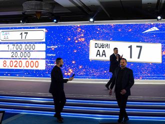 Dubai car number plate sold for Dh8.02 million