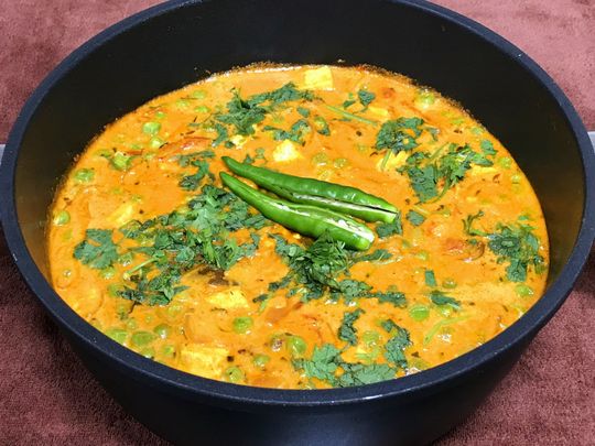 Easy matar paneer recipe