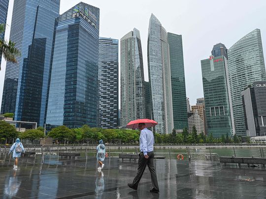 Singapore city skyline