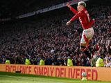 Manchester United's midfielder Alejandro Garnacho celebrates