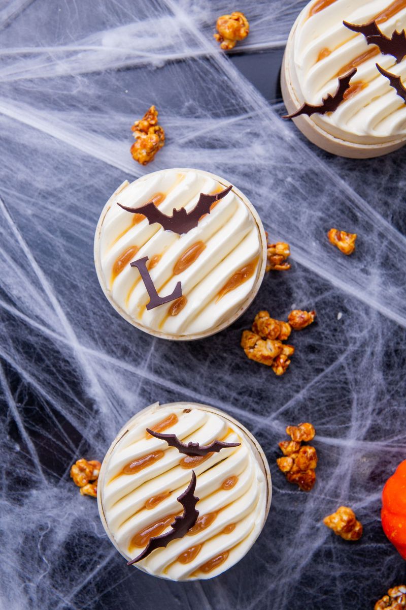 Ladurée's signature Halloween treat is the Popcorn Tart.