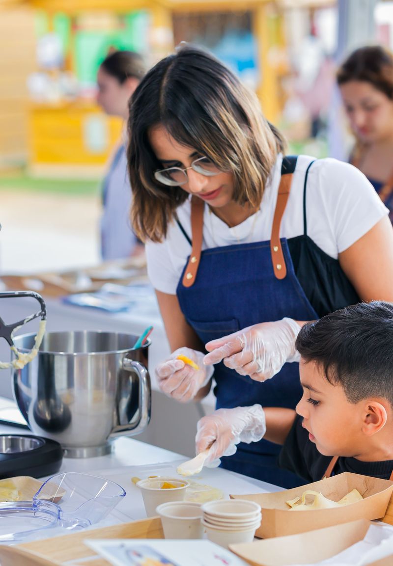 Junior Chefs sessions are scheduled daily in the Kibsons Cook School.