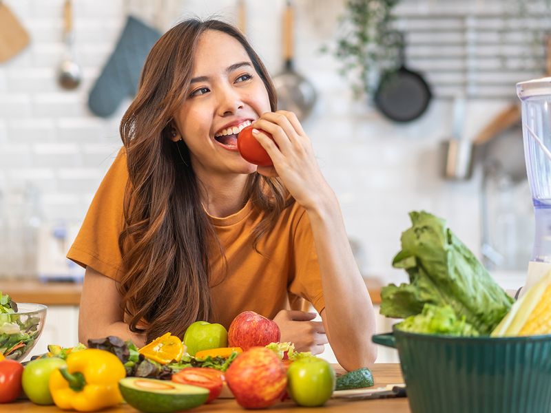 Woman eating