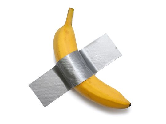 Banana taped with dact gray tape 