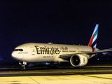 Emirates Boeing 777 in Adelaide