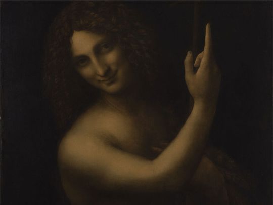 Leonardo da Vinci, Saint John the Baptist. Around 1508-1519. Oil on wood (walnut). 73 x 56.5cm. Paris, Louvre Museum, INV. 775 © 2016 Louvre RMN-GP / Tony Querrec