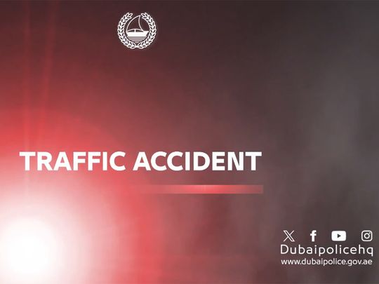 Traffic accident, Dubai Police